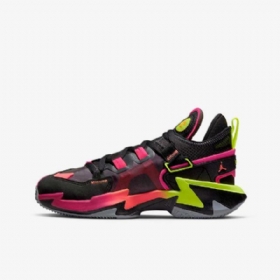 Nike Air Jordan Hvorfor Ikke .5 Basketball Sko Til Børn Sort Grå Grå Mango