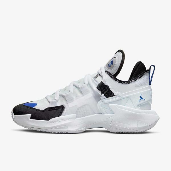 Nike Air Jordan Hvorfor Ikke Basketball Sko Til Mænd Hvid Sort Blå