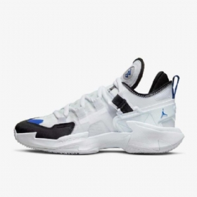 Nike Air Jordan Hvorfor Ikke Basketball Sko Til Mænd Hvid Sort Blå