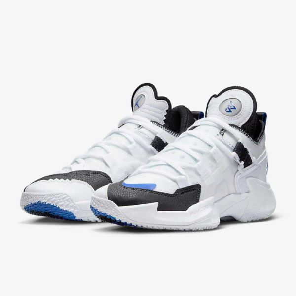 Nike Air Jordan Hvorfor Ikke Basketball Sko Til Mænd Hvid Sort Blå