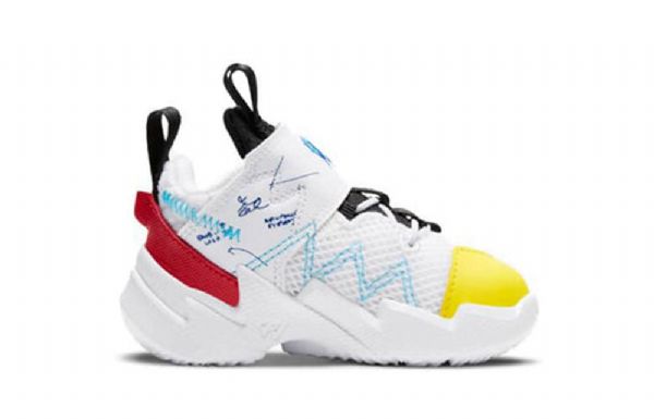 Nike Air Jordan Hvorfor Ikke Zer03 Se 3 Td Sko Til Børn Gul Hvid