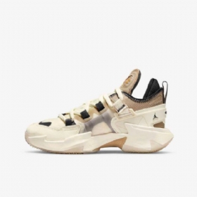 Nike Air Jordan Hvorfor Ikke Zer0.5 Basketball Sko Til Børn Khaki Sort