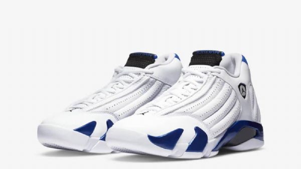 Nike Air Jordan 14 Retro Hyper Royal Sko Til Mænd Hvid