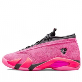 Nike Air Jordan 14 Retro Low Toppe Basketball Sko Til Damer Lyserød