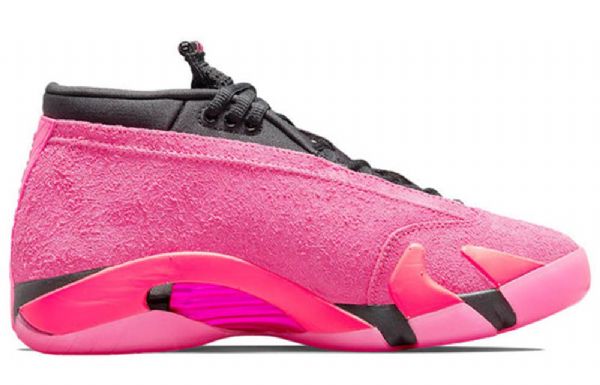 Nike Air Jordan 14 Retro Low Toppe Basketball Sko Til Damer Lyserød