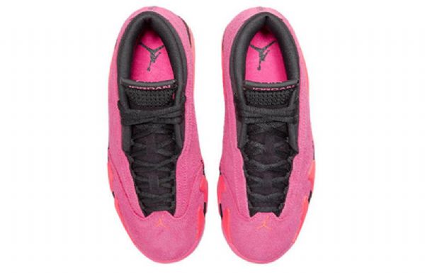 Nike Air Jordan 14 Retro Low Toppe Basketball Sko Til Damer Lyserød