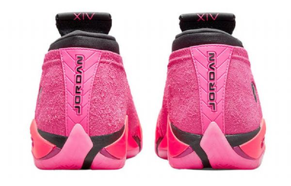 Nike Air Jordan 14 Retro Low Toppe Basketball Sko Til Damer Lyserød