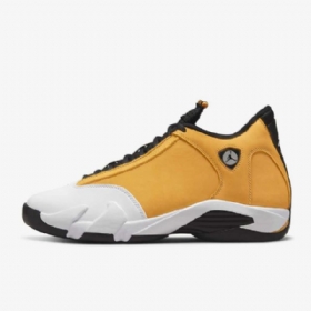 Nike Air Jordan 14 Retro Sko Til Mænd Gul Hvid Sort
