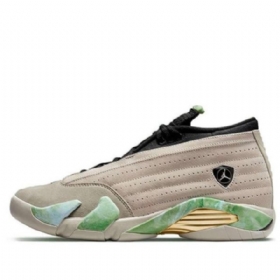 Nike Aleali May Air Jordan 14 Retro Low Toppe Sp Basketball Sko Til Damer Grå