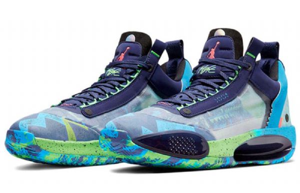 Nike Air Jordan 34 Low Toppe Pf Regency Sneakers Til Damer Lilla