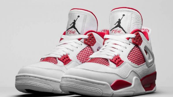 Nike Air Jordan 4 Alternative Sko Til Mænd Hvid Rød