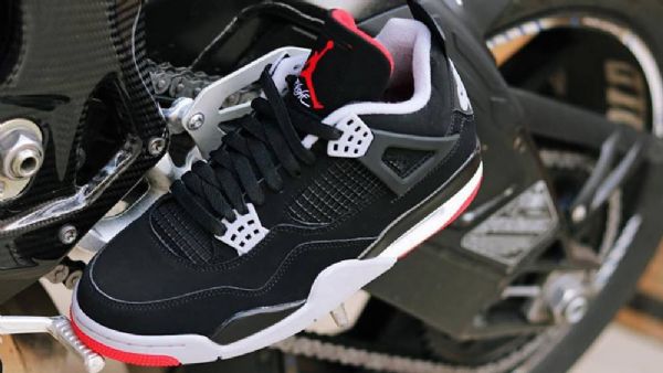 Nike Air Jordan 4 Brede Sko Til Mænd Sort