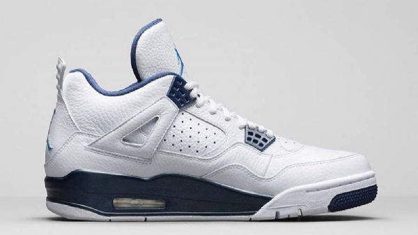 Nike Air Jordan 4 Columbia Sko Til Mænd Hvid