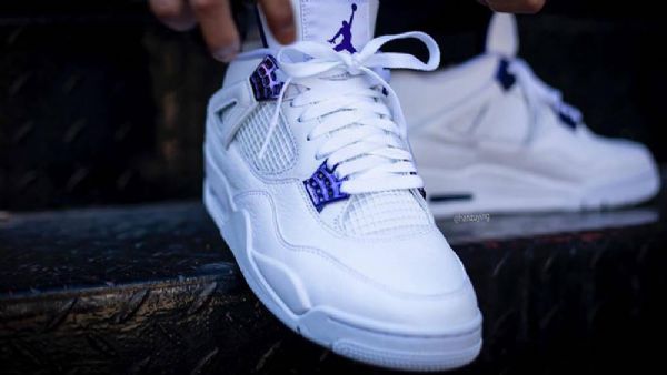 Nike Air Jordan 4 Court Sko Til Mænd Lilla