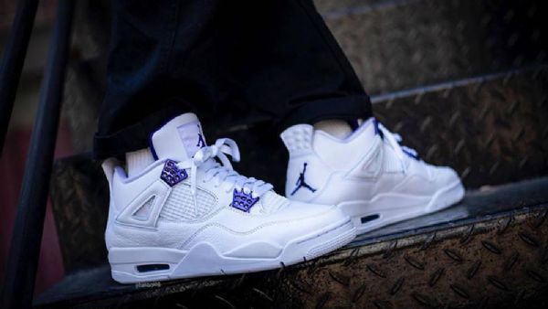 Nike Air Jordan 4 Court Sko Til Mænd Lilla