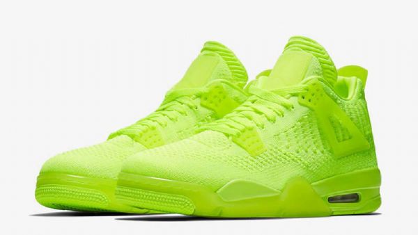 Nike Air Jordan 4 Flyknit Volt Sko Til Mænd Grøn