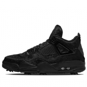 Nike Air Jordan 4 Golf Atletiksko Til Mænd Sort