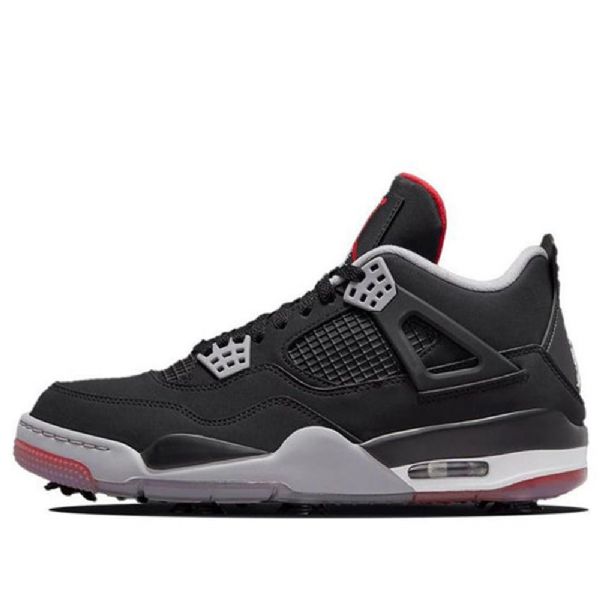 Nike Air Jordan 4 Golf Golfsko Til Mænd Sort Rød
