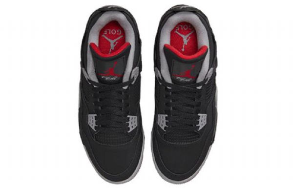 Nike Air Jordan 4 Golf Golfsko Til Mænd Sort Rød
