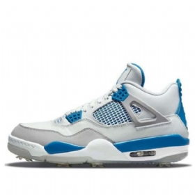 Nike Air Jordan 4 Golf Retro Basketball Sko Til Mænd Blå