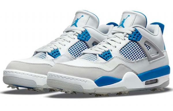 Nike Air Jordan 4 Golf Retro Basketball Sko Til Mænd Blå