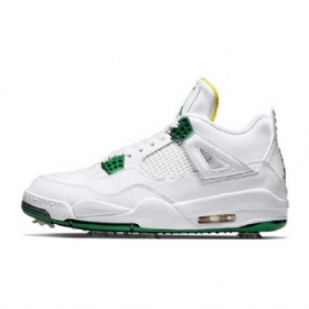 Nike Air Jordan 4 Golfsko Til Damer Grøn Hvid