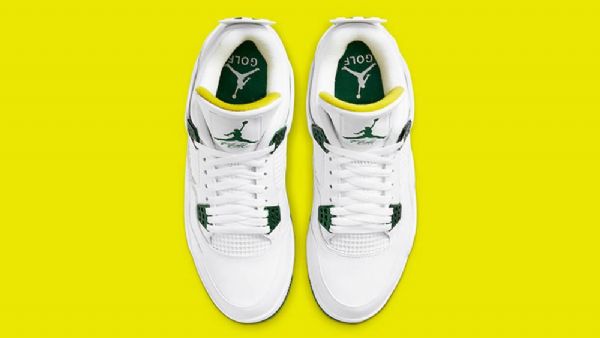 Nike Air Jordan 4 Golfsko Til Damer Grøn Hvid