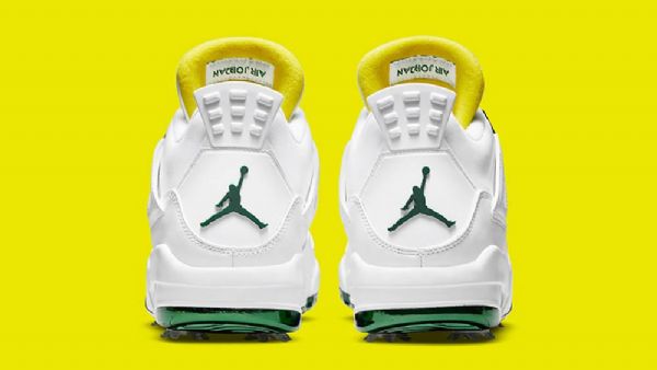 Nike Air Jordan 4 Golfsko Til Damer Grøn Hvid