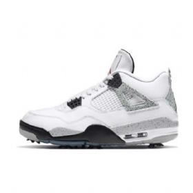 Nike Air Jordan 4 Golfsko Til Mænd Hvid
