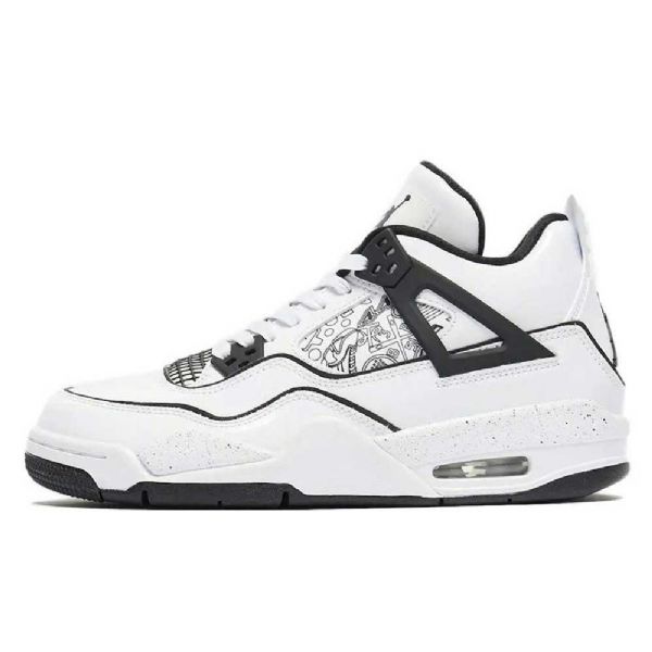 Nike Air Jordan 4 Gs Diy Sko Til Damer Hvid