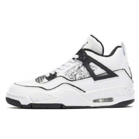 Nike Air Jordan 4 Gs Diy Sko Til Damer Hvid