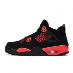 Nike Air Jordan 4 Gs Thunder Sko Til Damer Sort Rød