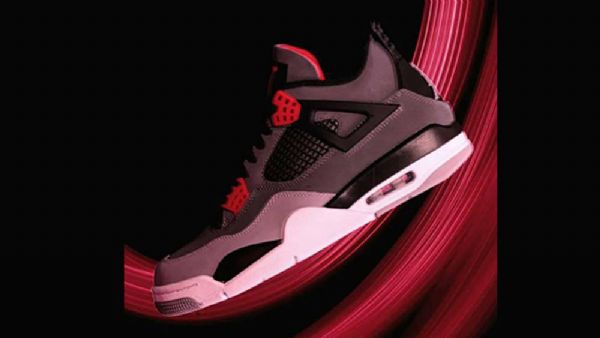 Nike Air Jordan 4 Infrarøde Sko Til Mænd Grå