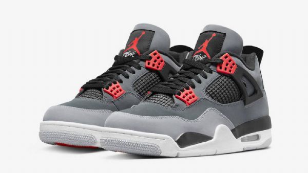 Nike Air Jordan 4 Infrarøde Sko Til Mænd Grå