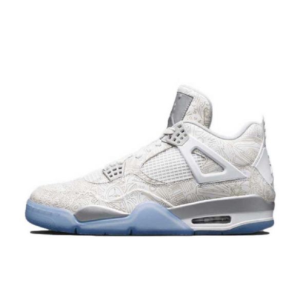 Nike Air Jordan 4 Laser Sko Til Mænd Grå