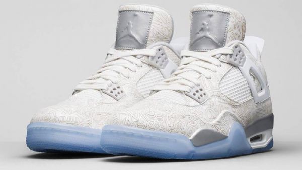Nike Air Jordan 4 Laser Sko Til Mænd Grå