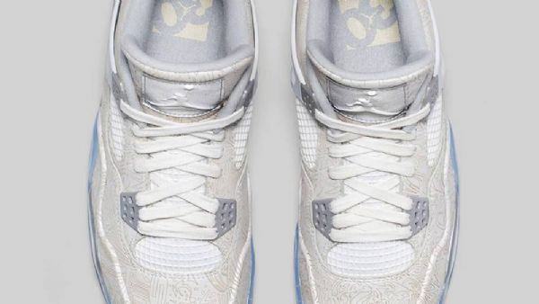 Nike Air Jordan 4 Laser Sko Til Mænd Grå