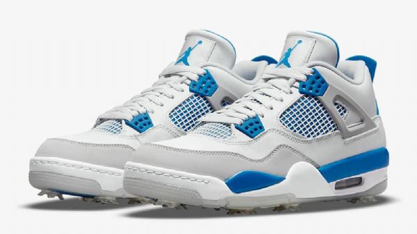Nike Air Jordan 4 Military Golf Sko Til Damer Blå