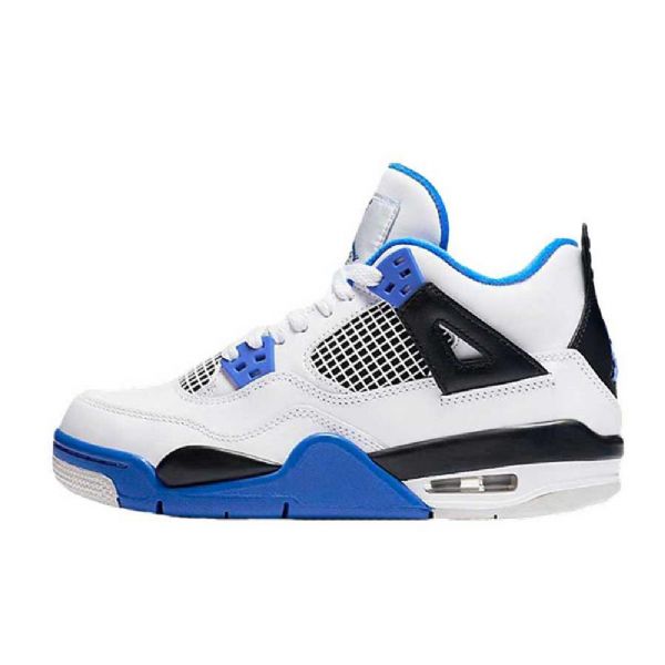 Nike Air Jordan 4 Motorsportssko Til Mænd Hvid Blå