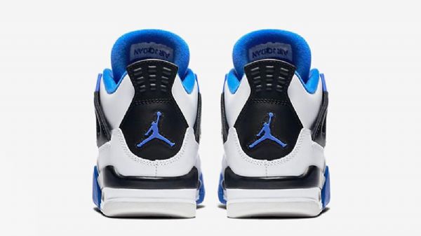 Nike Air Jordan 4 Motorsportssko Til Mænd Hvid Blå