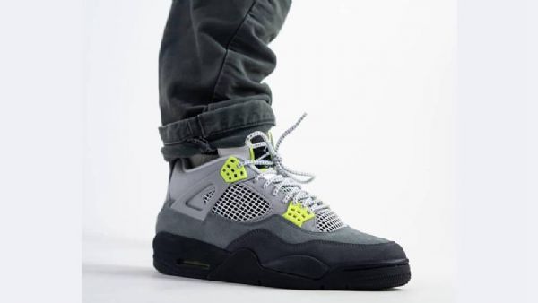 Nike Air Jordan 4 Neon Air Max 95 Sko Til Damer Grå