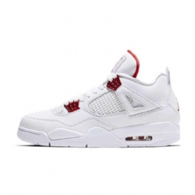 Nike Air Jordan 4 Pack Sko Til Damer Hvid Rød