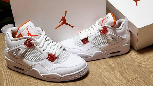 Nike Air Jordan 4 Pack Sko Til Damer Hvid Rød