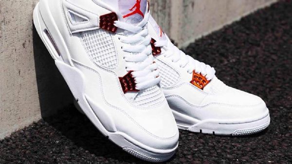 Nike Air Jordan 4 Pack Sko Til Mænd Hvid Orange