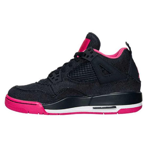 Nike Air Jordan 4 Pigesko Til Mænd Sort