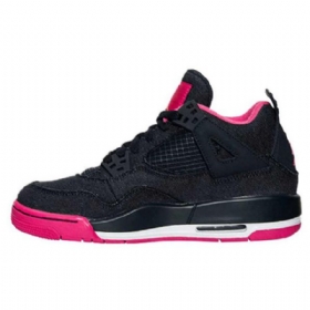 Nike Air Jordan 4 Pigesko Til Mænd Sort