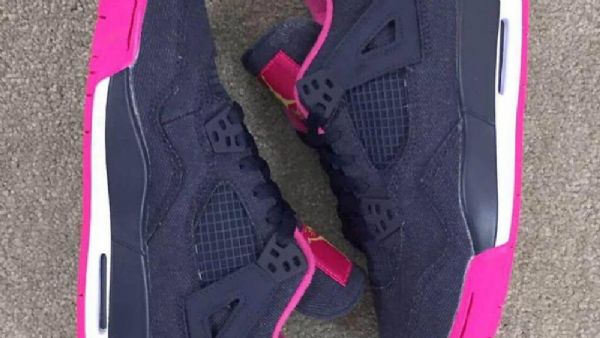 Nike Air Jordan 4 Pigesko Til Mænd Sort