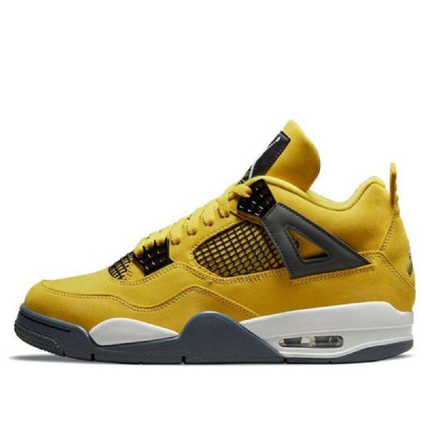 Nike Air Jordan 4 Retro Basketball Sko Til Mænd Gul