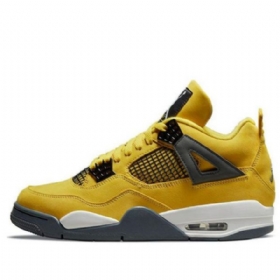 Nike Air Jordan 4 Retro Basketball Sko Til Mænd Gul