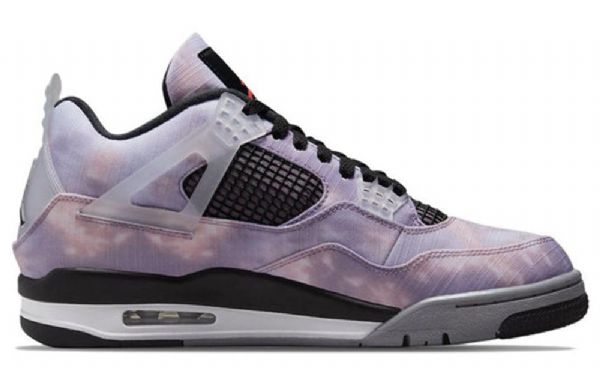 Nike Air Jordan 4 Retro Basketball Sko Til Mænd Sort Lilla